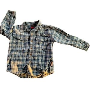 Carter’s Size 7 Green Plaid Boys Flannel